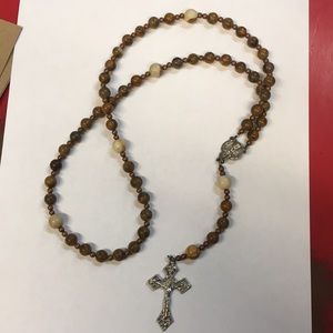 Rosary with Jesus cross